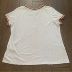 Disney Parks Rainbow Pride Mickey Mouse Ringer T-Shirt Women’s XL Short … Photo 1