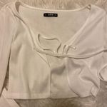 SheIn White Tie-Front Cardigan Photo 1