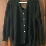 BP Black V Neck Open Back Sweater Photo 0