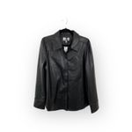 Michael Stars NWT  Babe Black Vegan Faux Leather‎ Shacket Size Large Photo 1