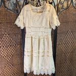 Polagram  Cream Lace Dress Size L Photo 1