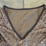 Worth Brown Sequin Blouse‎ Photo 8