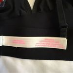 PINK - Victoria's Secret NWOT  Black Triangle Bralette with Red Rose Embroidery Photo 5