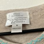 Christopher & Banks FINAL MARKDOWN  short sleeve hand embroidered cardigan medium Photo 2