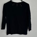 Rafaella  Elegant Black Top with Silver Ball Details Size MP Photo 2