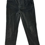 Ralph Lauren Vintage Lauren Dark Gray Velvet Tapered Pants 5 Pocket Jeans size 6 Photo 0