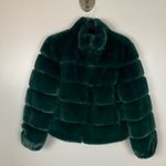 Generation Love Jodi Faux Fur Zip Front Coat Jacket Size xs Forest Green NEW Photo 1