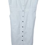 Anthropologie Skies Are Blue Linen Overall Snap Dress Medium NWT Photo 7