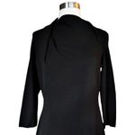 Giorgio Armani Black Jersey Dress High Neck 3/4 Sleeves IT 44 Italy Medium 8 EUC Photo 7