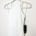 Lulus  NWT White Full Lace Lined Halter Open V-Neck Back Wedding Maxi Dress XS Photo 5