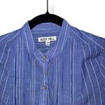 Alex Mill XS Striped Band Collar Pintuck Button Photo 1