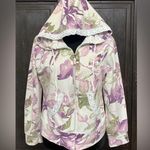 Caribbean Joe Island Supply Co blue with leaves hoodie zipper jacket. PM Photo 0
