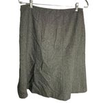 Jones New York Vintage  Wool Blend Skirt 12P Black Herringbone Embroidered Lined Photo 3