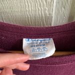 Champion Vintage Women's Purple Maroon Crewneck Lounge Cozy Sweatshirt Fall Photo 2