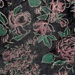 Patra Blazer Green Pink Gold Floral Velvet Jacket Button Front Party Size XL Black Photo 5