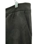 J. McLaughlin  Black Suede Pants Size 8 Pockets Button‎ Clasp Classic Office Photo 2