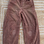 Free People We The Free  Good Luck Barrel Pants Womens 25 Corduroy dusty brown Photo 0