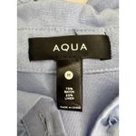 AQUA  Women's Crochet Trim Long Sleeve Button‎ Down Shirt - Blue Photo 8