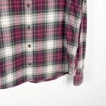 Carhartt  Large 12 14 Top Flannel Button‎ Down Shirt Red Green White Cotton 1230 Photo 5