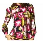 Missoni For Target Women's Abstract Floral Button Up Blouse Size S Photo 9