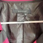 Sandro  Women's Dress Light Coat Lined Jacket Pink Black Striped Sz XL Photo 5