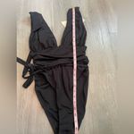 Free People We Are Hah Cut To The Chase Bodysuit Swimsuit Black size Medium Photo 11