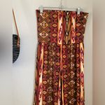 Scully Palazzo Western Aztec Wide Leg Flare Pants, Size Small Orange Photo 2
