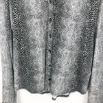 Adrienne Vittadini  Button Down Snake Print Top Size L Photo 3