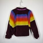 Free People Hit The Slopes Fleece Espresso Combo Jacket Size XS Photo 3