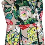 Adrianna Papell Floral Stained Glass Dress Tea Length Sleeveless Pockets Size 8 Photo 3