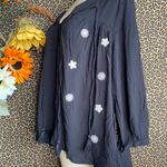 Doe & Rae ✅3/$30✅NWT  Black/White Embroidered Long Sleeve Boho Peasant Top MED Photo 5