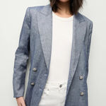 Veronica Beard NEW NWT  Dale Linen Dickey Blazer Jacket In Blue Melange Photo 0
