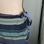 100% silk Bridgetown Collection striped wrap skirt size small Blue Photo 4