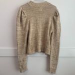 Harper Heritage  Heathered Tan Carmen High Neck Puff Sleeve Sweater Photo 3