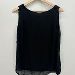 Gigi Moda Womens Black Tank Silk Size Large Lined Minimal Made in Italy Photo 4