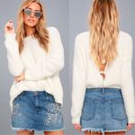 Free People NWT Shine Bright Shine Far Denim Mini Skirt Size 4 Photo 1