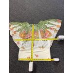 Forever 21 Floral Dolman Sleeve Pleated Chiffon Flowy Blouse Boho Hippy Shoulder Photo 10