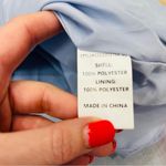 MELLODAY NWT  baby blue high low midi dress V Neck tie flutter sleeve size small Photo 9