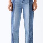 PacSun | Two-Tone Color-block High Ride Straight Leg Jeans Photo 5