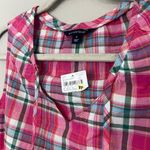Lands' End  Women's Pink Plaid Sleeveless V-Neck Tank Top Size 2 Photo 5