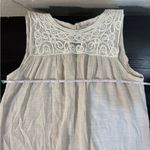 Lavish Boho Crochet Lace Tunic Tank Top – Ivory Beige Photo 7