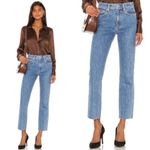 SLVRLAKE London Jeans Size 27 Blue Raw Hem High Rise Straight Leg Denim Photo 1