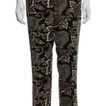 Ralph Lauren Black Label Floral Paisley Print Linen Pants Black Tan Photo 0