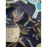 Women’s Uniform Scrub Med Round Neck Blue Dragonflies Top Size 6 Photo 3