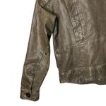 Gap  Leather Moto Peacoat Jacket‎ Women's Small FA08 Bronze Double Breasted Small Photo 12