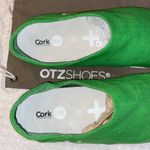 36.5 NEW! OTZ Canvas Linen Slip Ons Size .5 GREEN Shoes Flats Photo 9