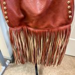Imoshion  Faux‎ Leather Burnt Orange Terracotta Fringe Boho Western Shoulder Bag Photo 2