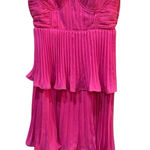 Lulus Cascading Crush Hot Pink Tiered Bustier Midi, #1884956, Size Medium HOCO Photo 0