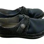 Alegria Algeria Den-435W Brenna embossed shoes flat black women slip on leather 38 (7.5) Photo 0