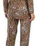 Natori Animal Print Silk Pajamas Set S Brown Photo 1